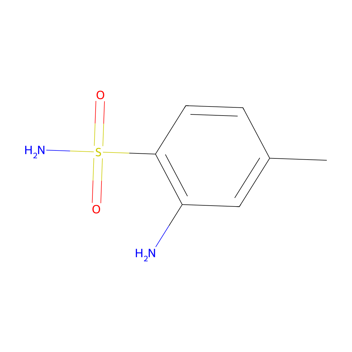 2-Amino-4-methylbenzenesulfonamide molecular structure, CAS 609-63-2