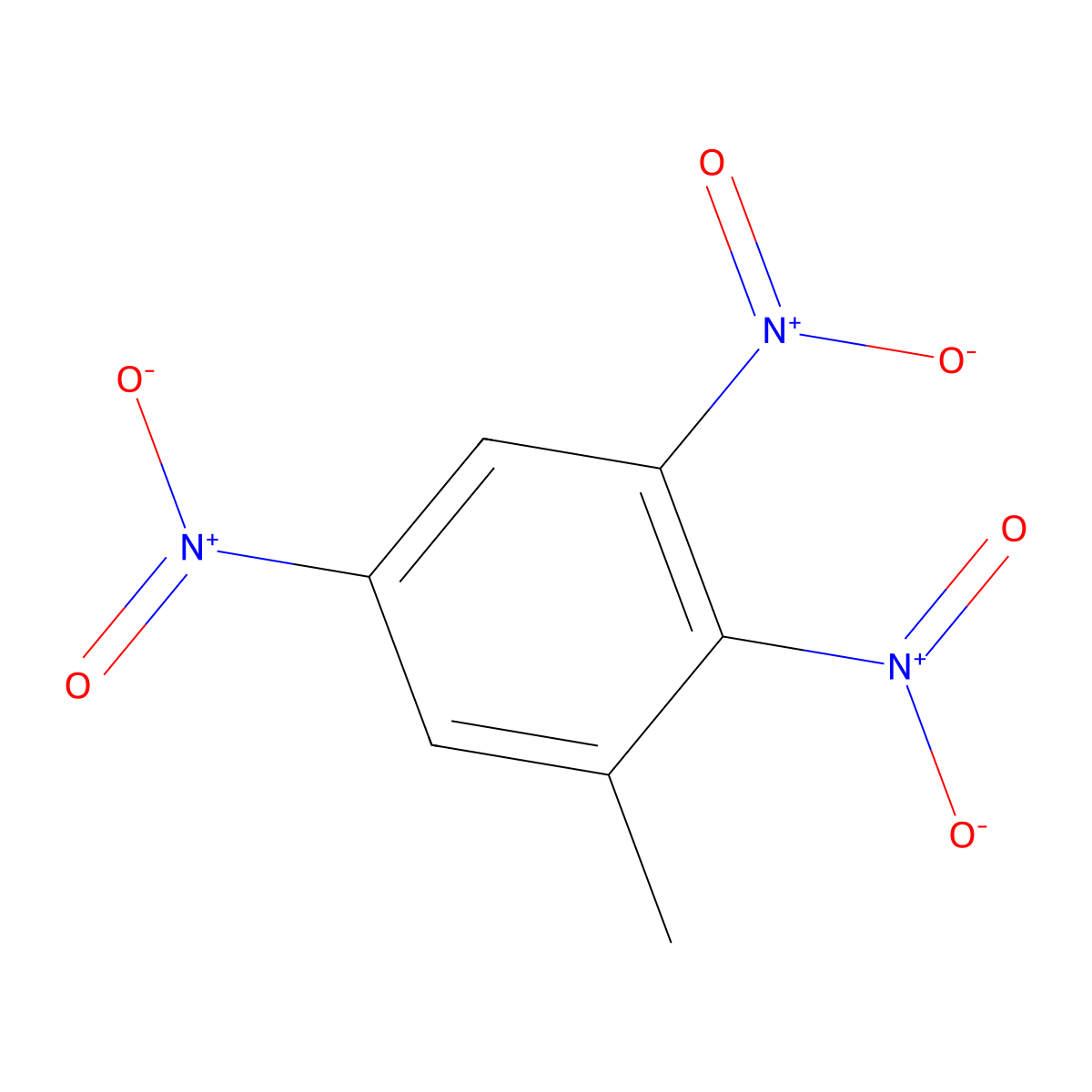 Benzene, 1-methyl-2,3,5-trinitro- molecular structure, CAS 609-74-5
