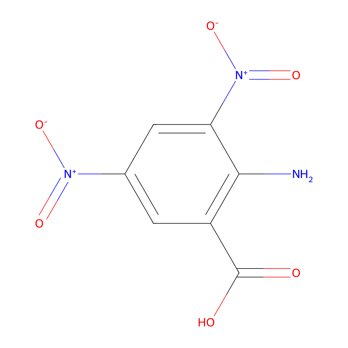 3,5-Dinitroanthranilic acid molecular structure, CAS 609-97-2