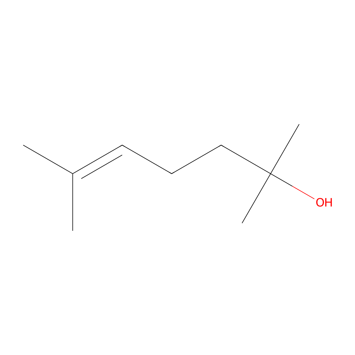 5-Hepten-2-ol, 2,6-dimethyl- molecular structure, CAS 6090-15-9