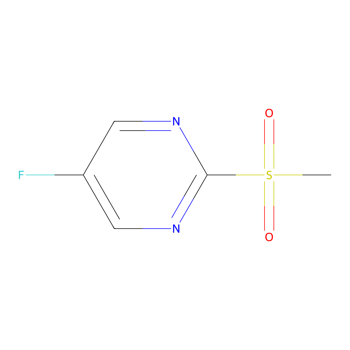5-Fluoro-2-(methylsulfonyl)pyrimidine molecular structure, CAS 6090-38-6