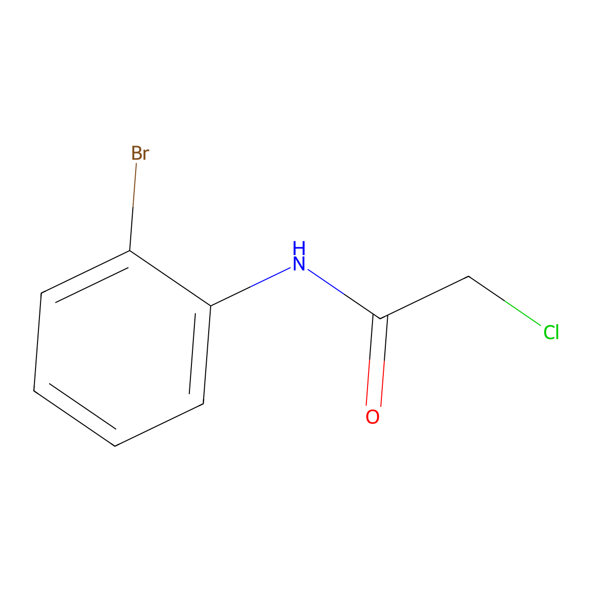 N-(2-bromophenyl)-2-chloroacetamide molecular structure, CAS 6090-78-4