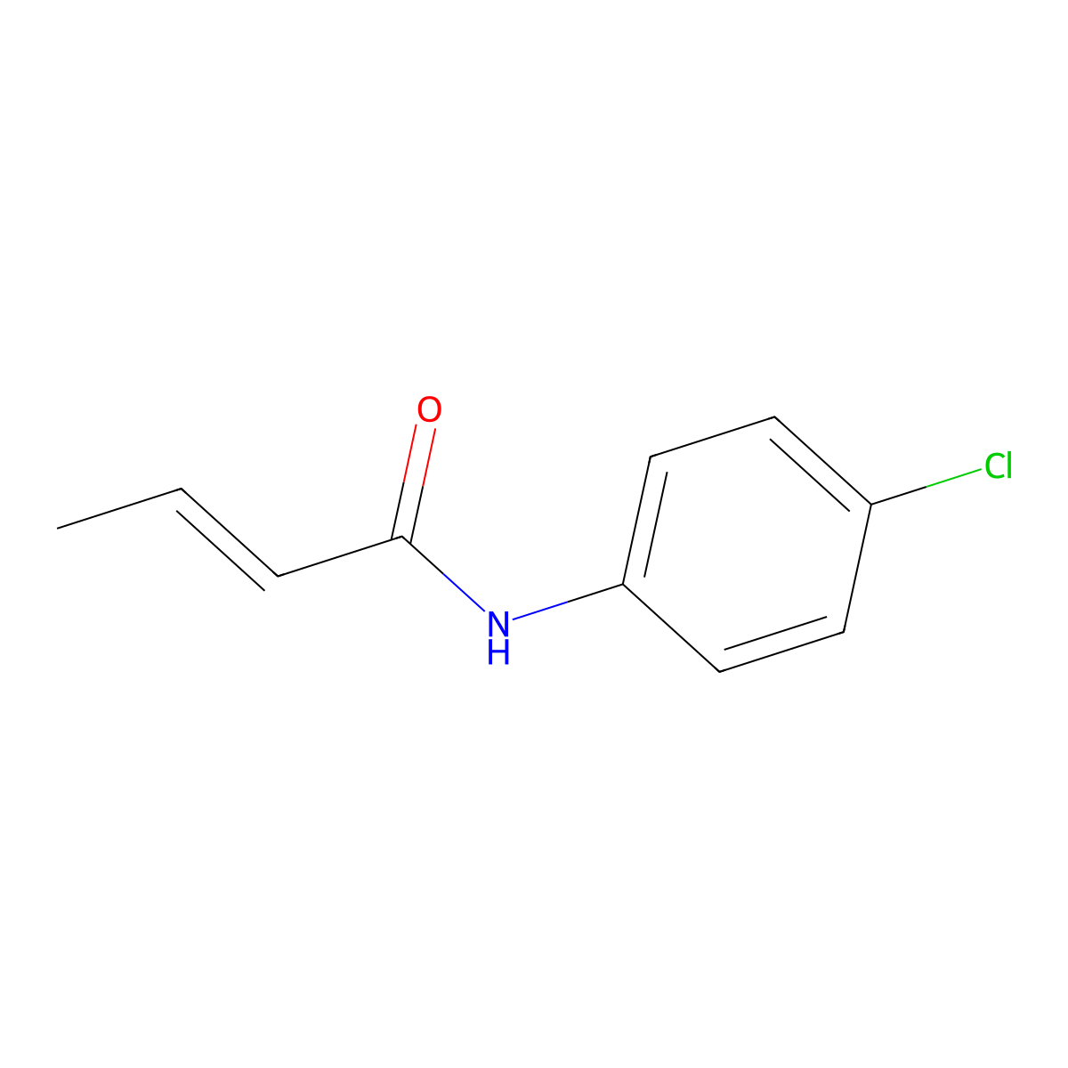 2-Butenamide, N-(4-chlorophenyl)-, (E)- molecular structure, CAS 6090-82-0