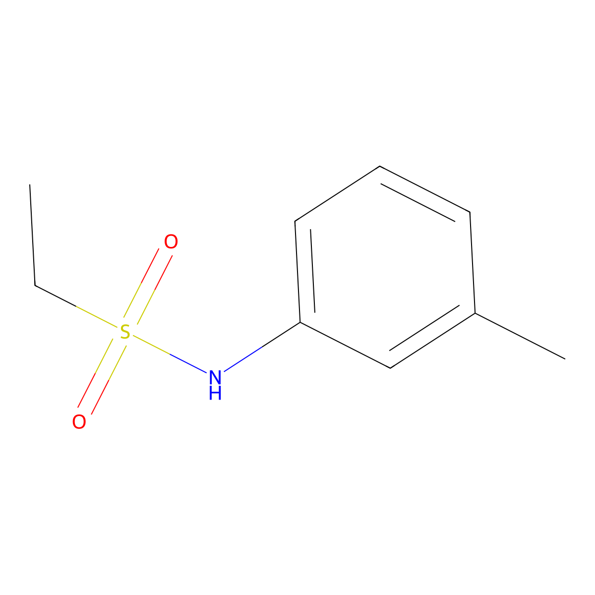 N-(3-methylphenyl)ethanesulfonamide molecular structure, CAS 60901-24-8