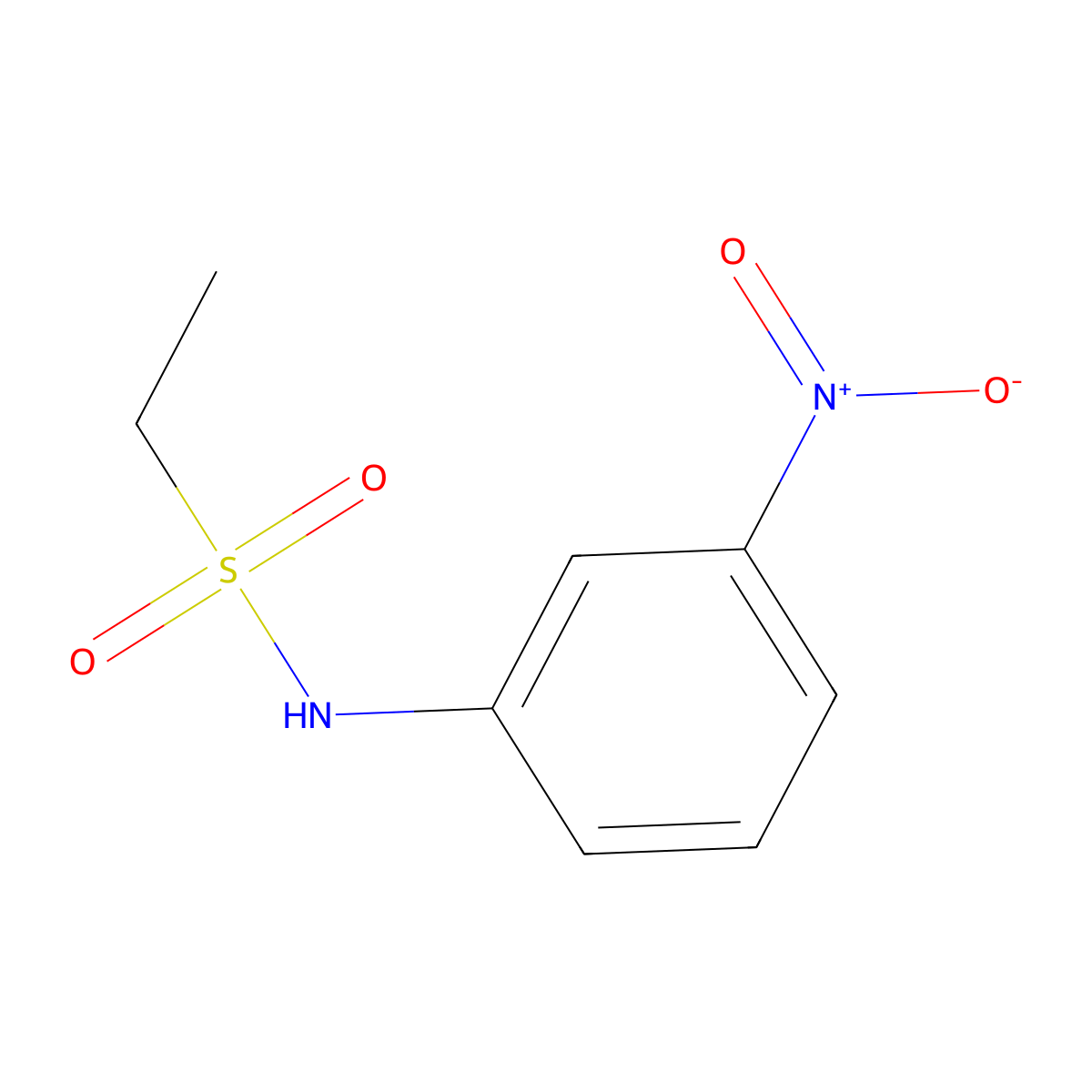N-(3-nitrophenyl)ethanesulfonamide molecular structure, CAS 60901-25-9
