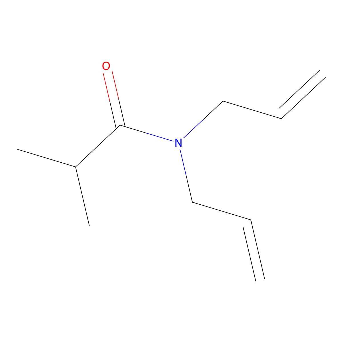 N,N-diallylisobutyramide molecular structure, CAS 60901-58-8