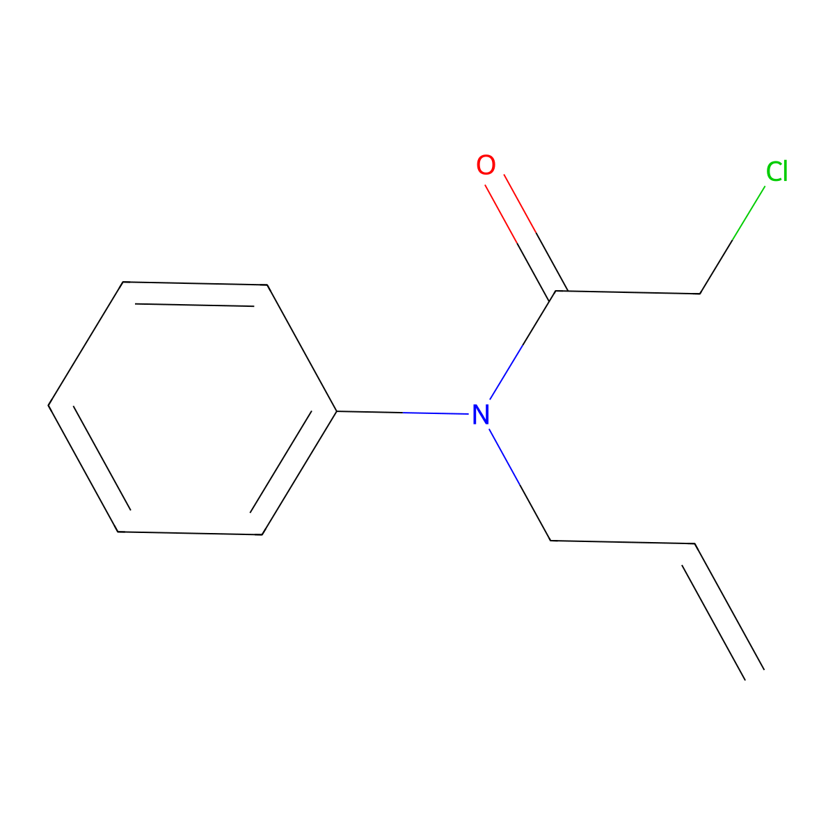 N-allyl-2-chloro-N-phenylacetamide molecular structure, CAS 60901-60-2