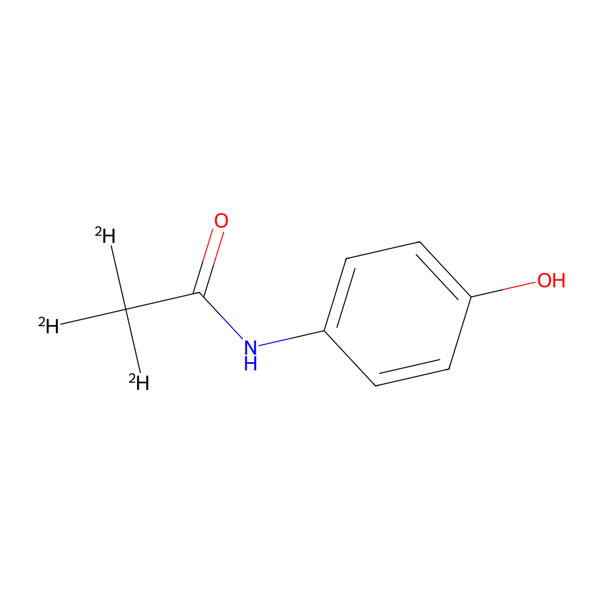Acetaminophen-d3 molecular structure, CAS 60902-28-5