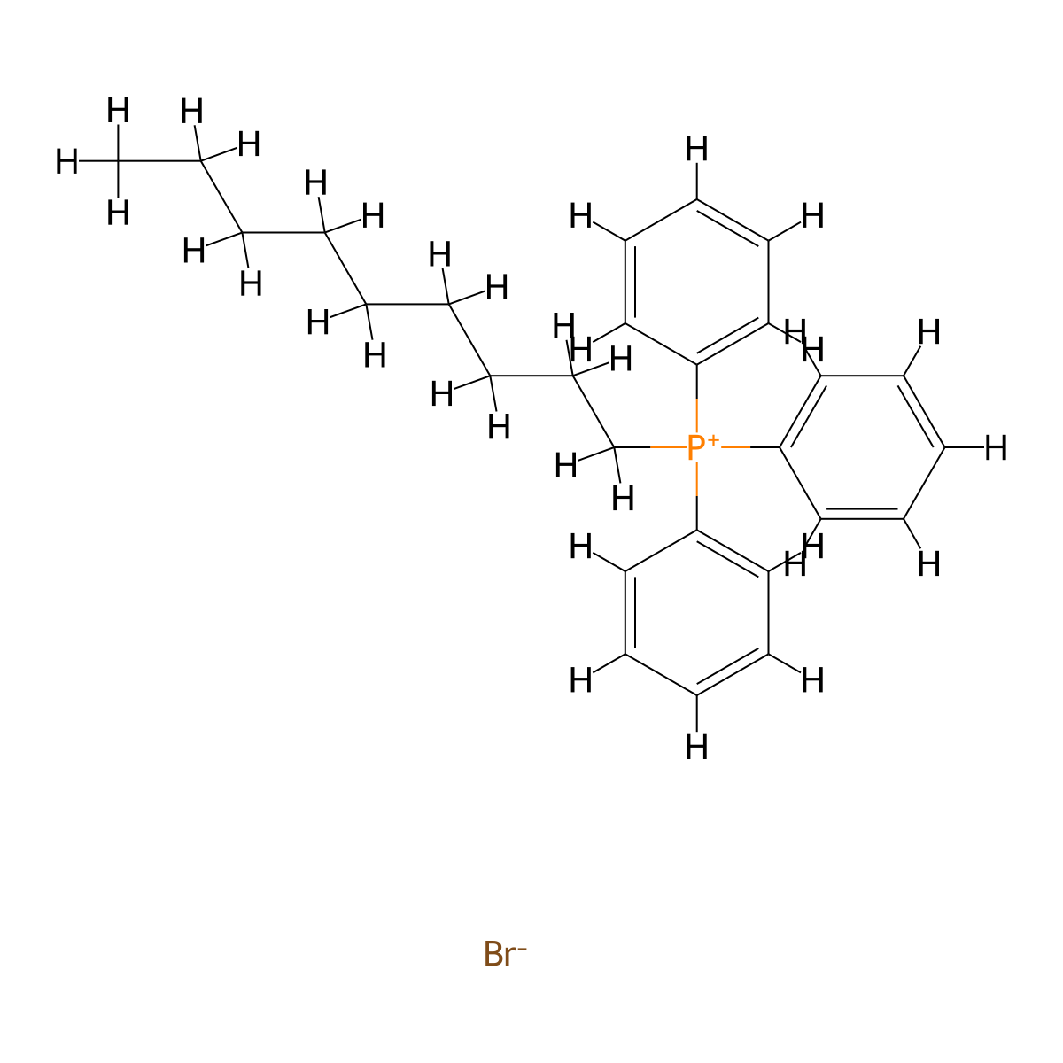Phosphonium, nonyltriphenyl-, bromide (1:1) molecular structure, CAS 60902-45-6