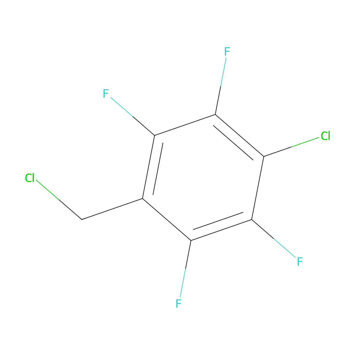 4-Chloro-2,3,5,6-tetrafluorobenzylchloride molecular structure, CAS 60903-83-5