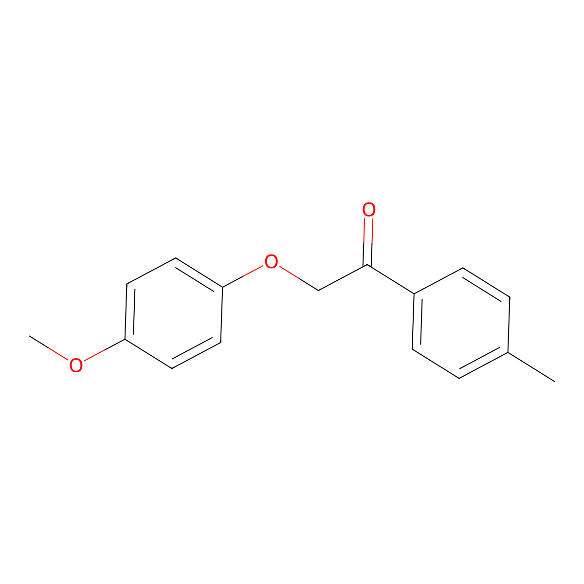 2-(4-Methoxyphenoxy)-1-(4-methylphenyl)ethanone molecular structure, CAS 60904-49-6