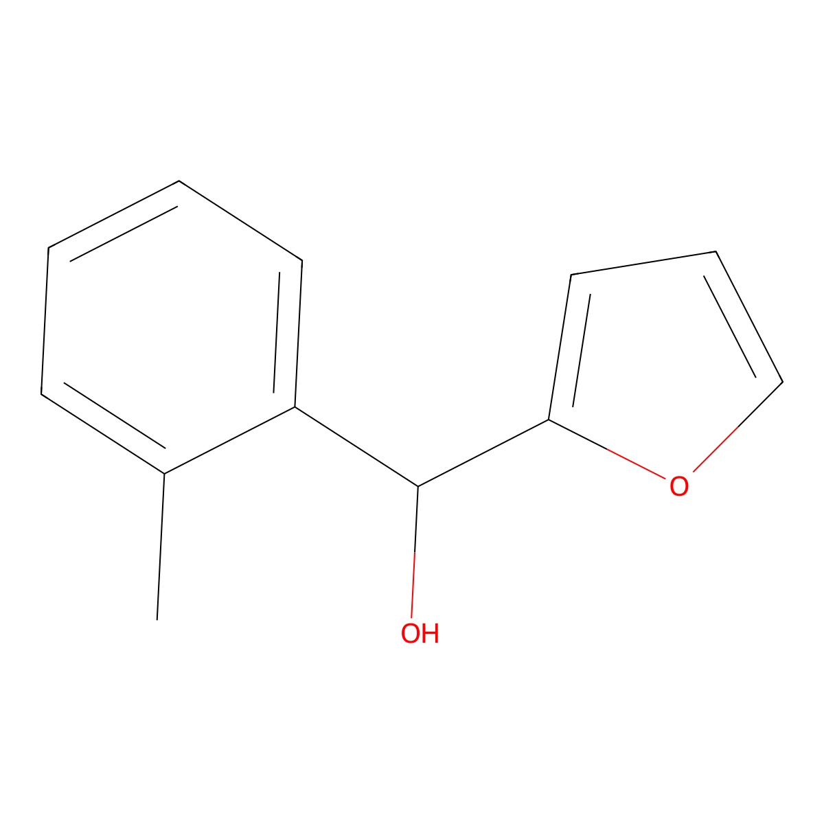 (Furan-2-yl)(2-methylphenyl)methanol molecular structure, CAS 60907-92-8