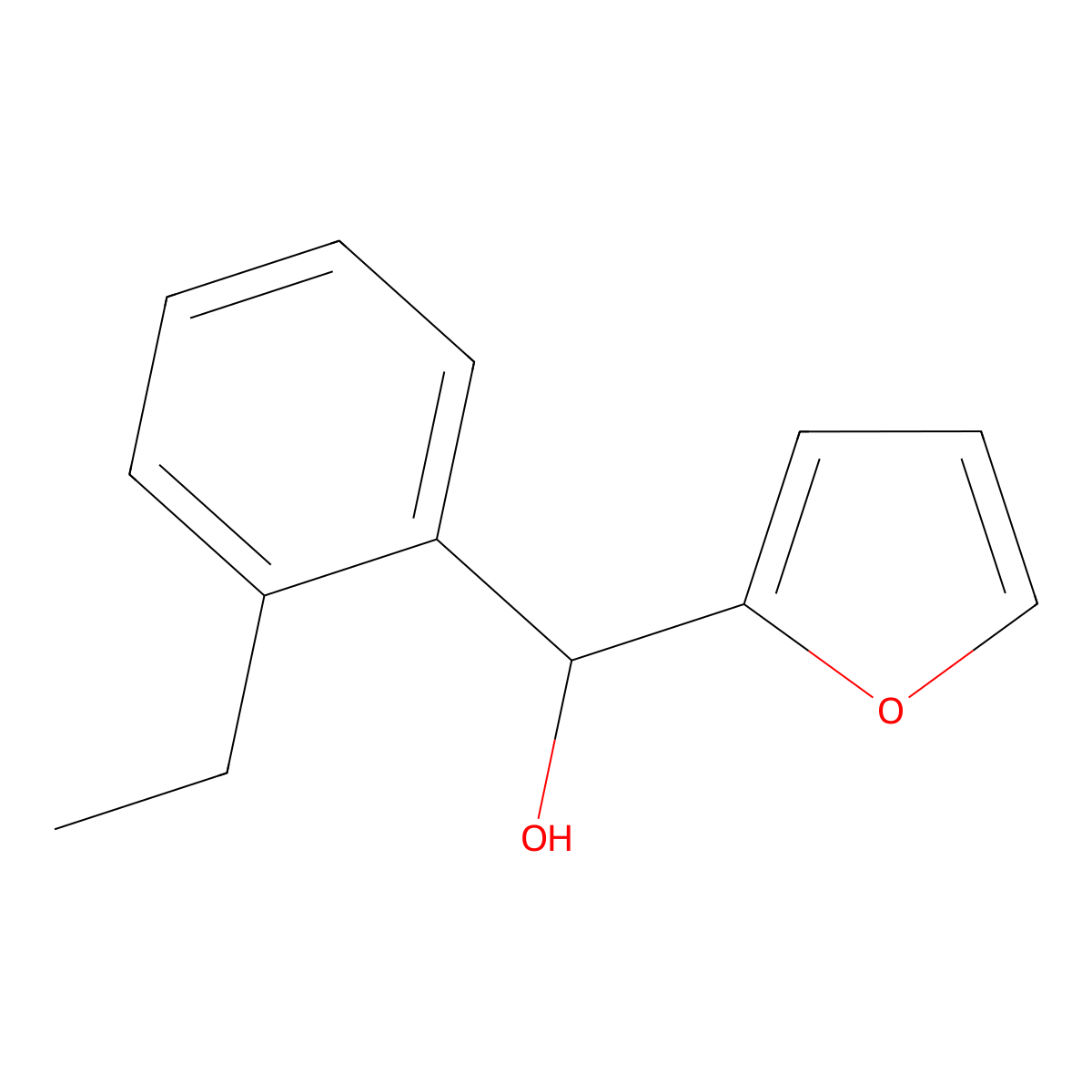 (2-Ethylphenyl)(furan-2-yl)methanol molecular structure, CAS 60907-94-0