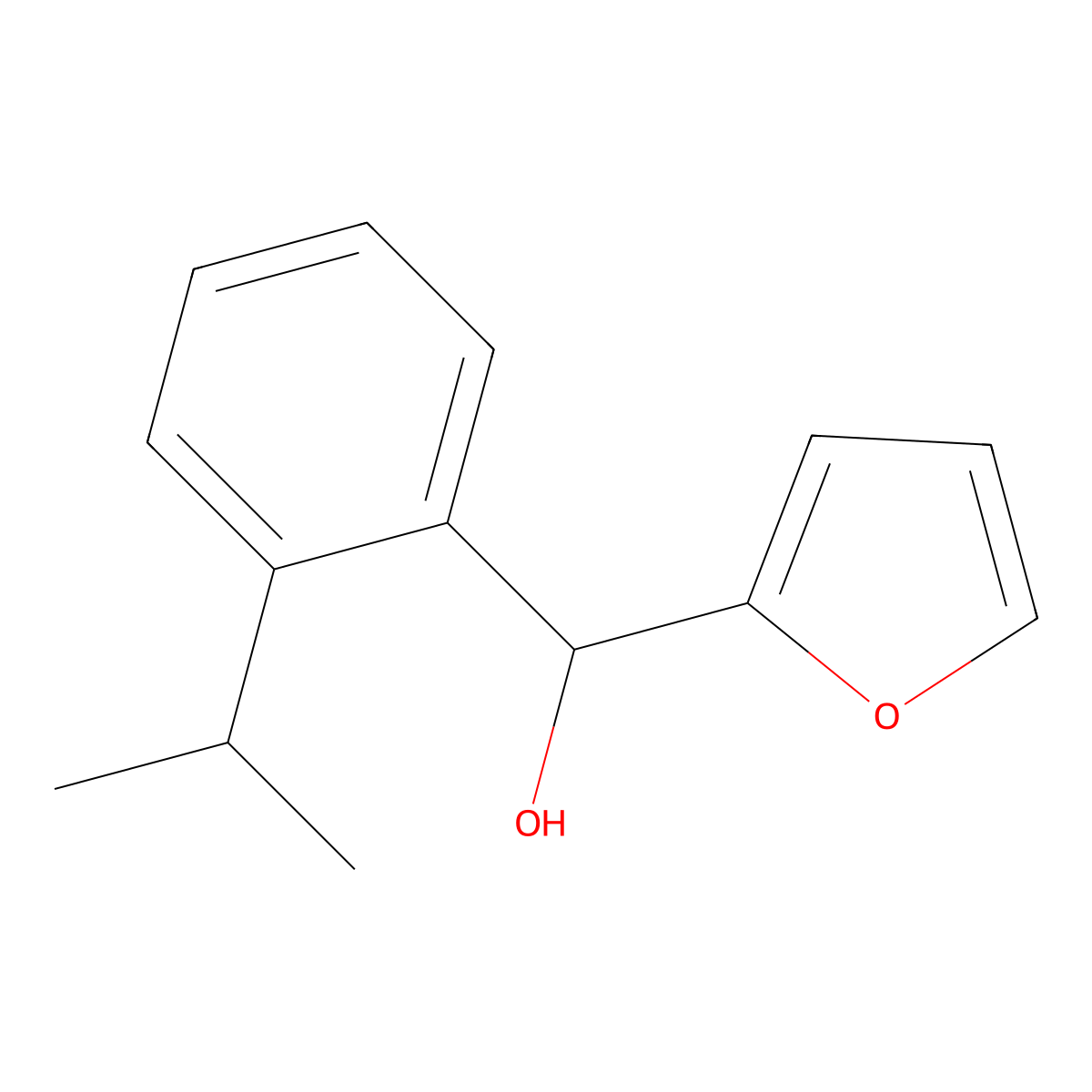 Furan-2-yl(2-isopropylphenyl)methanol molecular structure, CAS 60908-08-9