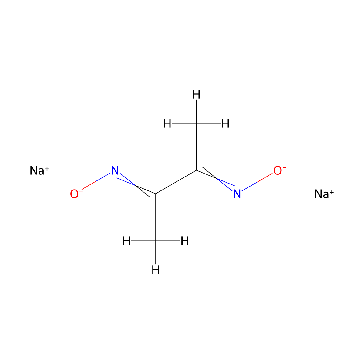 Sodium dimethylglyoximate molecular structure, CAS 60908-54-5