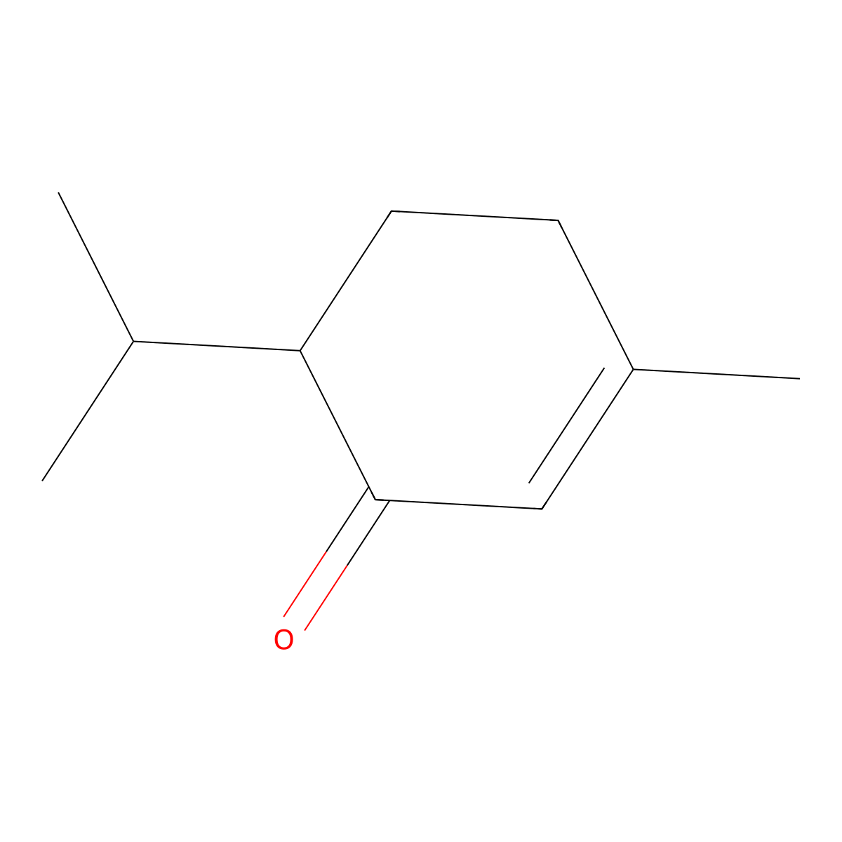 (+)-Piperitone molecular structure, CAS 6091-50-5