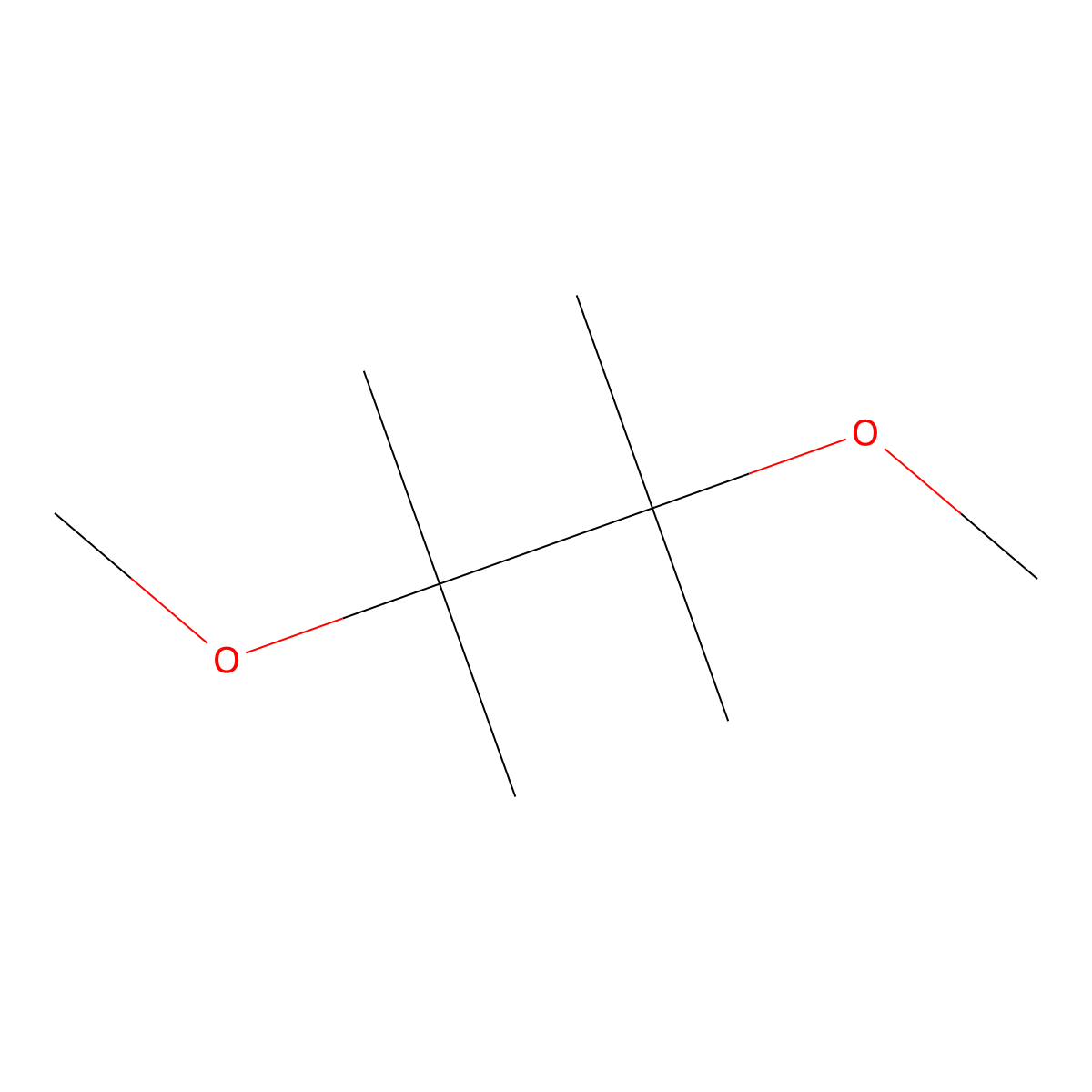 Pinacol dimethyl ether molecular structure, CAS 6091-59-4