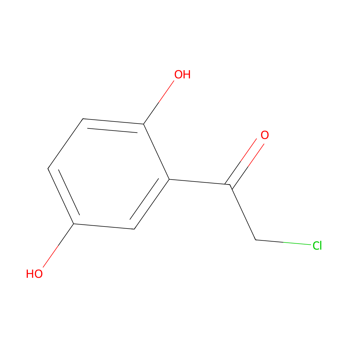 2-Chloro-1-(2,5-dihydroxyphenyl)ethanone molecular structure, CAS 60912-82-5