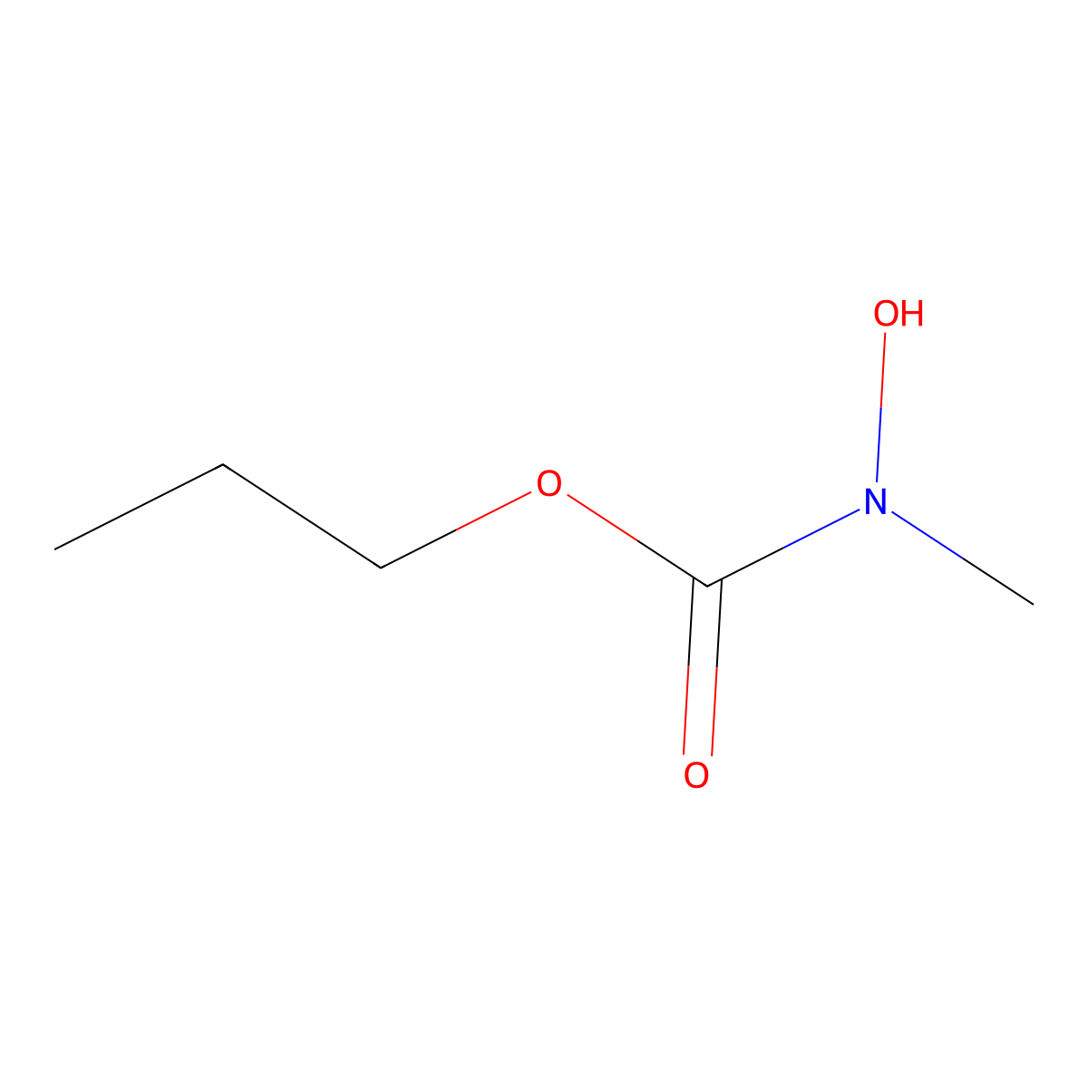 Carbamic acid, N-hydroxy-N-methyl-, propyl ester molecular structure, CAS 6092-64-4