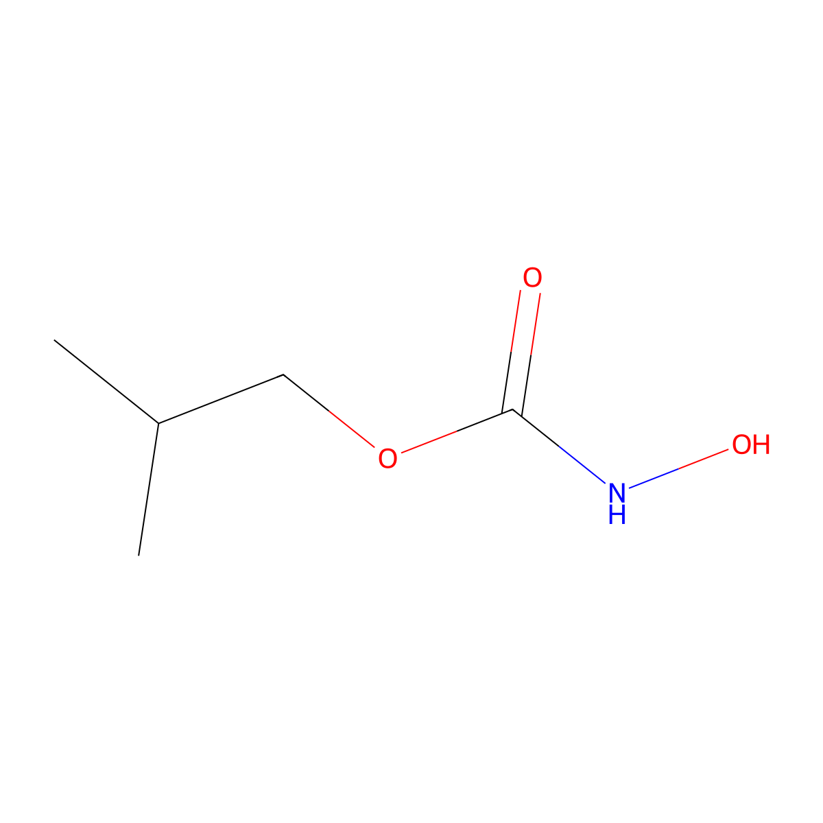 Carbamic acid, hydroxy-, isobutyl ester molecular structure, CAS 6092-71-3