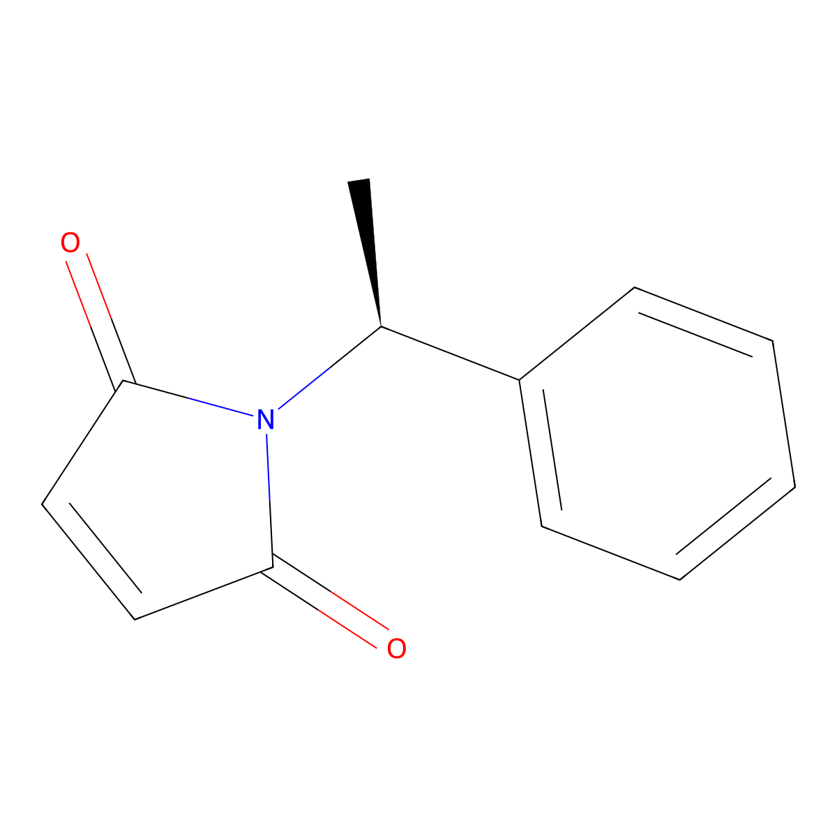 (S)-(-)-N-(1-Phenylethyl)maleimide molecular structure, CAS 60925-76-0