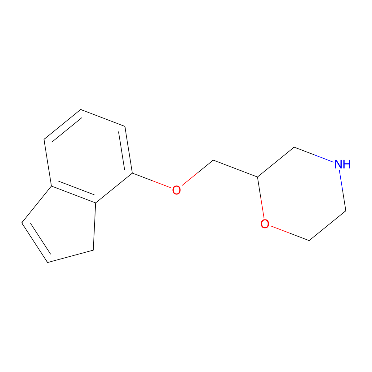 Indeloxazine molecular structure, CAS 60929-23-9