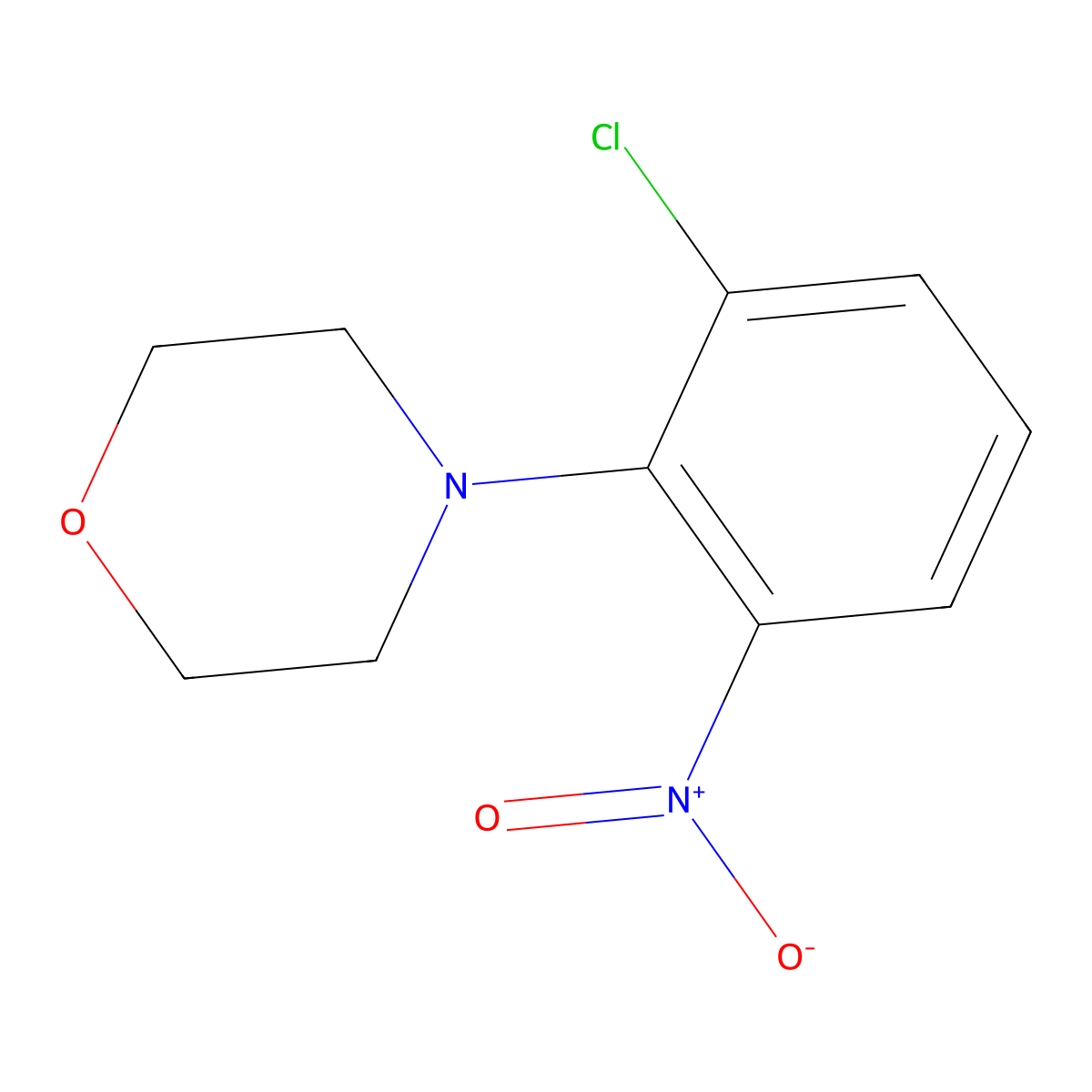 4-(2-Chloro-6-nitrophenyl)morpholine molecular structure, CAS 6093-39-6