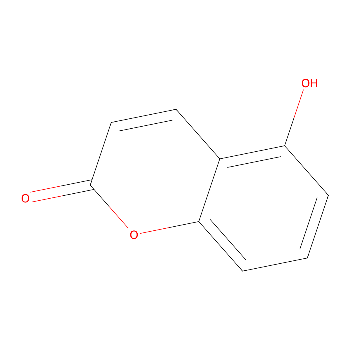 5-hydroxy-2H-chromen-2-one molecular structure, CAS 6093-67-0