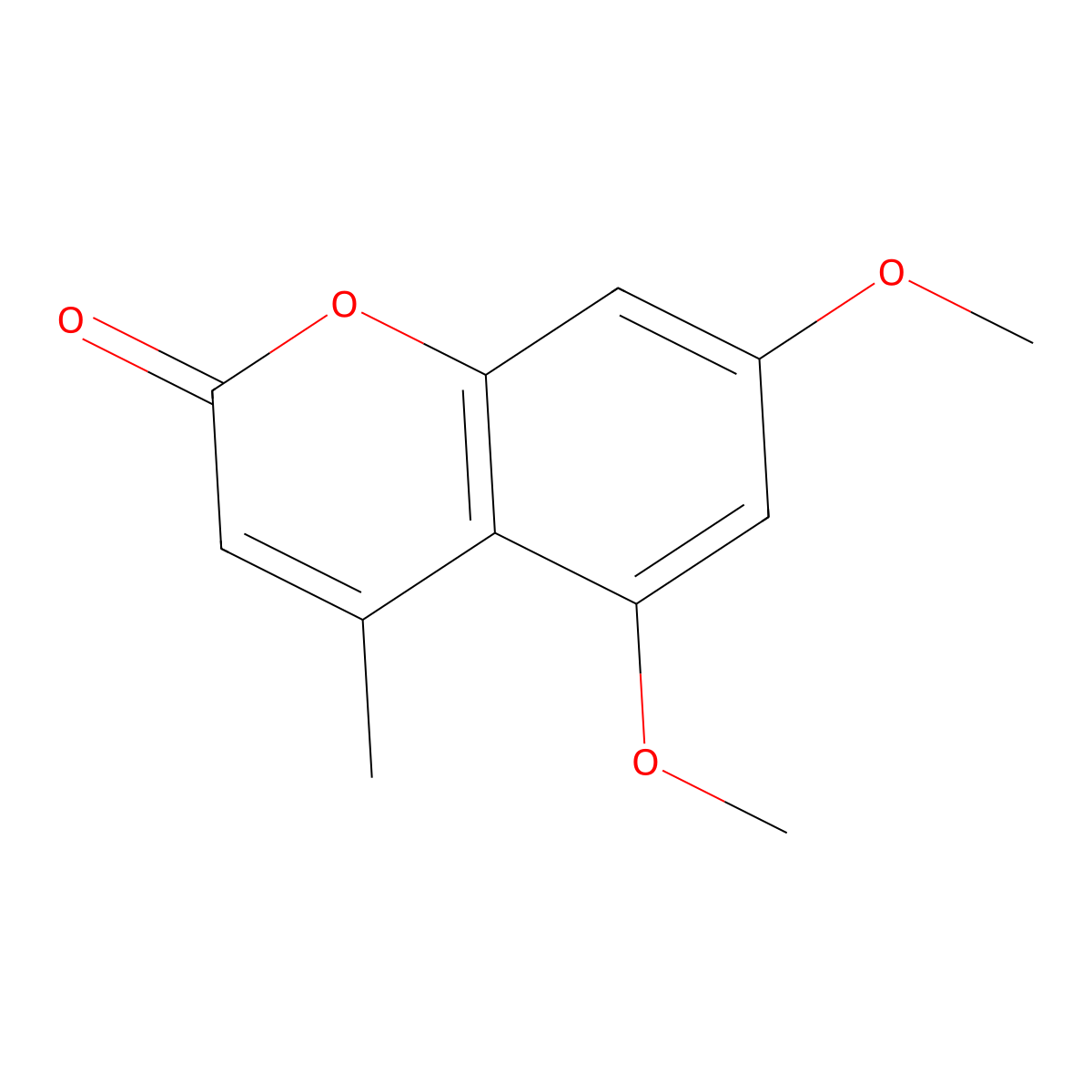 5,7-Dimethoxy-4-methylcoumarin molecular structure, CAS 6093-80-7