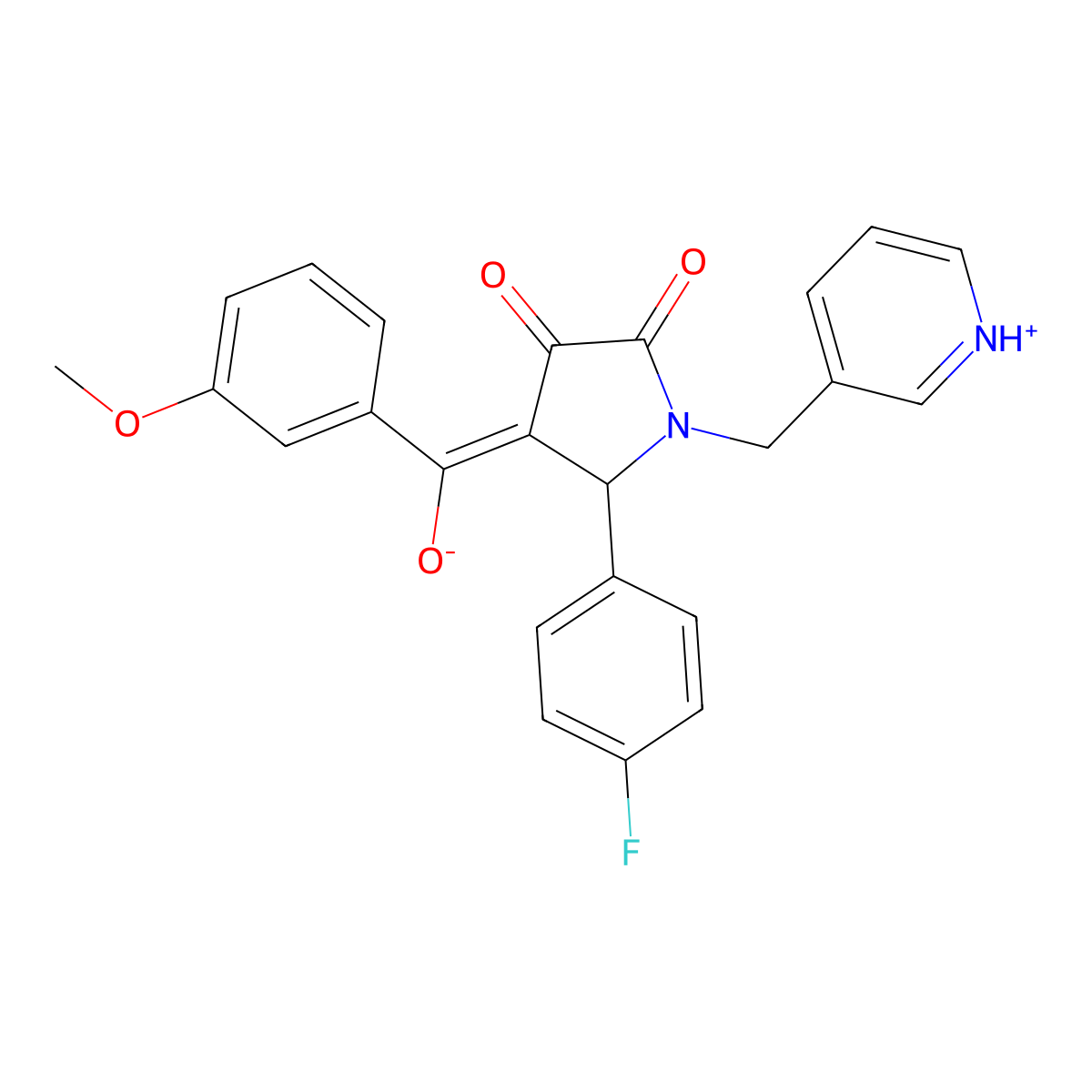 5-(4-fluorophenyl)-3-hydroxy-4-(3-methoxybenzoyl)-1-[(pyridin-3-yl)methyl]-2,5-dihydro-1H-pyrrol-2-one molecular structure, CAS 609312-60-9