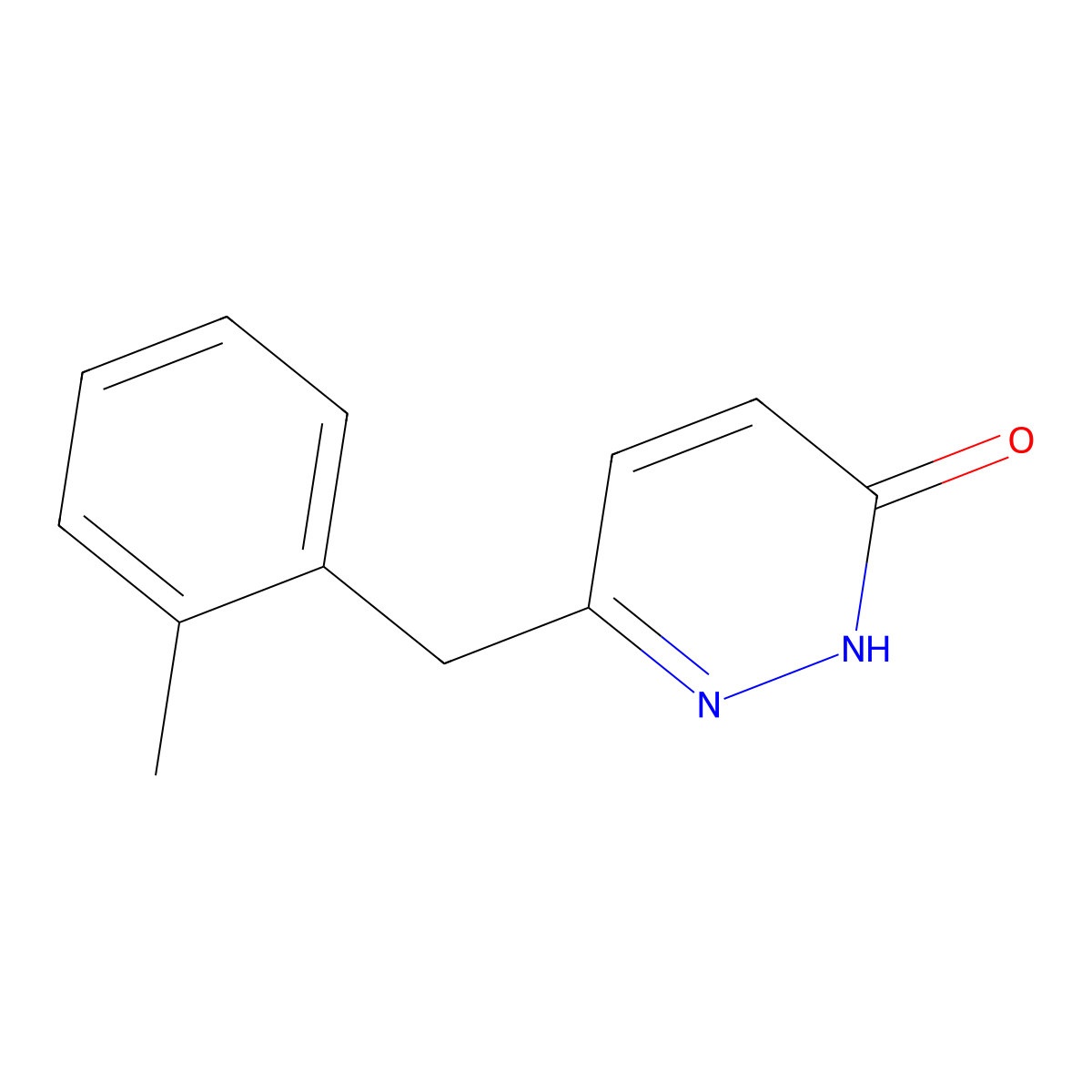 6-[(2-Methylphenyl)methyl]pyridazin-3-ol molecular structure, CAS 60932-69-6