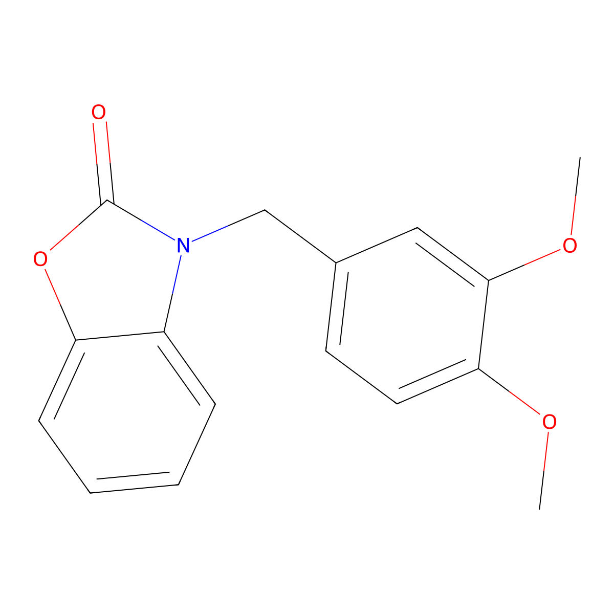 3-(3,4-dimethoxybenzyl)-1,3-benzoxazol-2(3H)-one molecular structure, CAS 609334-99-8