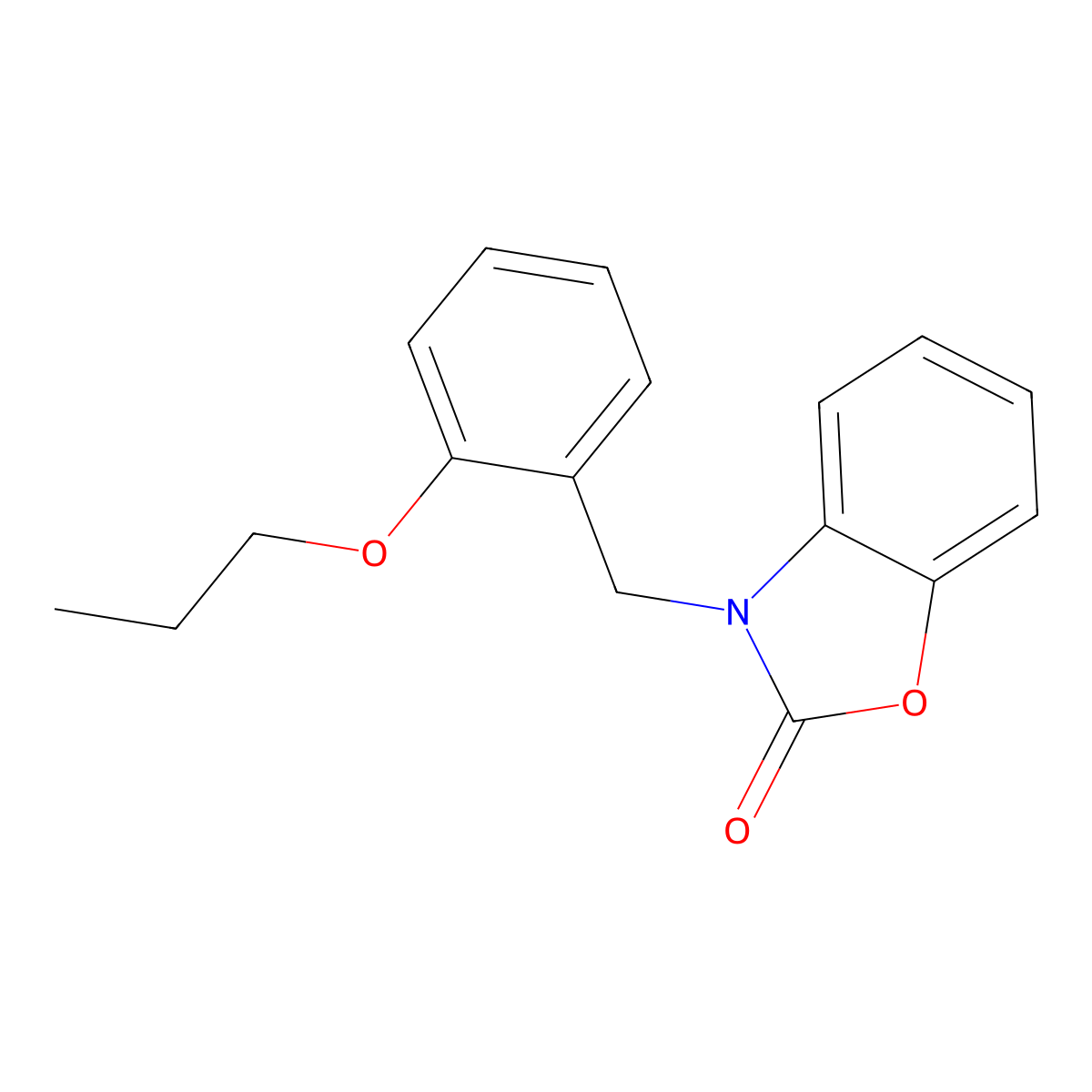 3-[(2-Propoxyphenyl)methyl]-1,3-benzoxazol-2-one molecular structure, CAS 609335-09-3