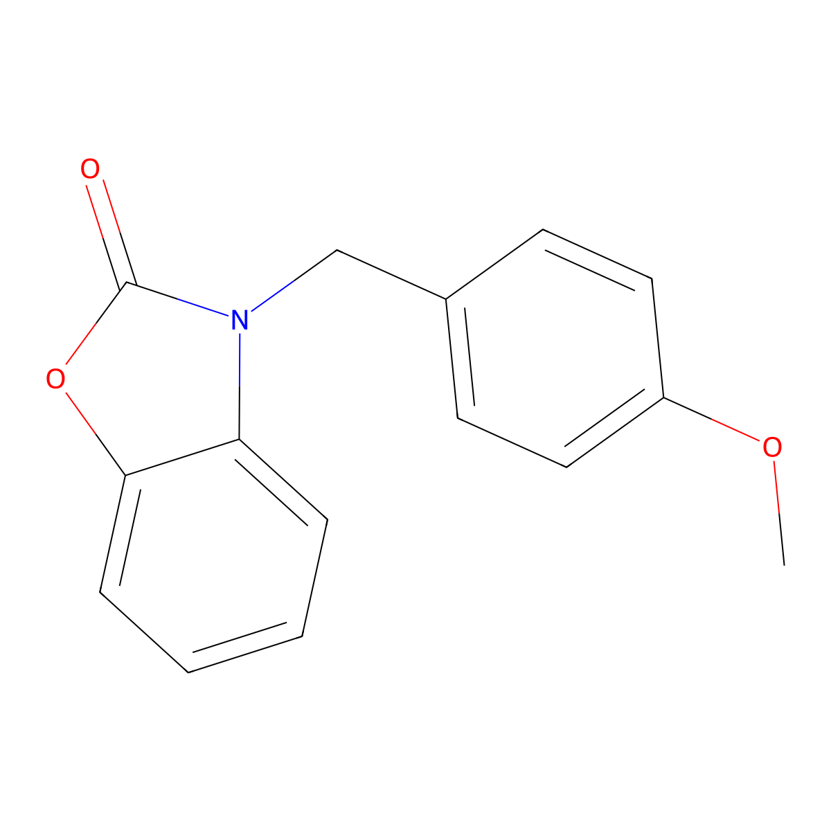 3-(4-methoxybenzyl)-1,3-benzoxazol-2(3H)-one molecular structure, CAS 609335-13-9