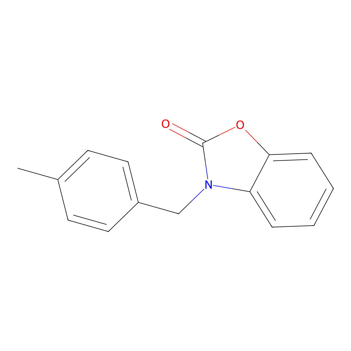 3-(4-methylbenzyl)-1,3-benzoxazol-2(3H)-one molecular structure, CAS 609335-15-1