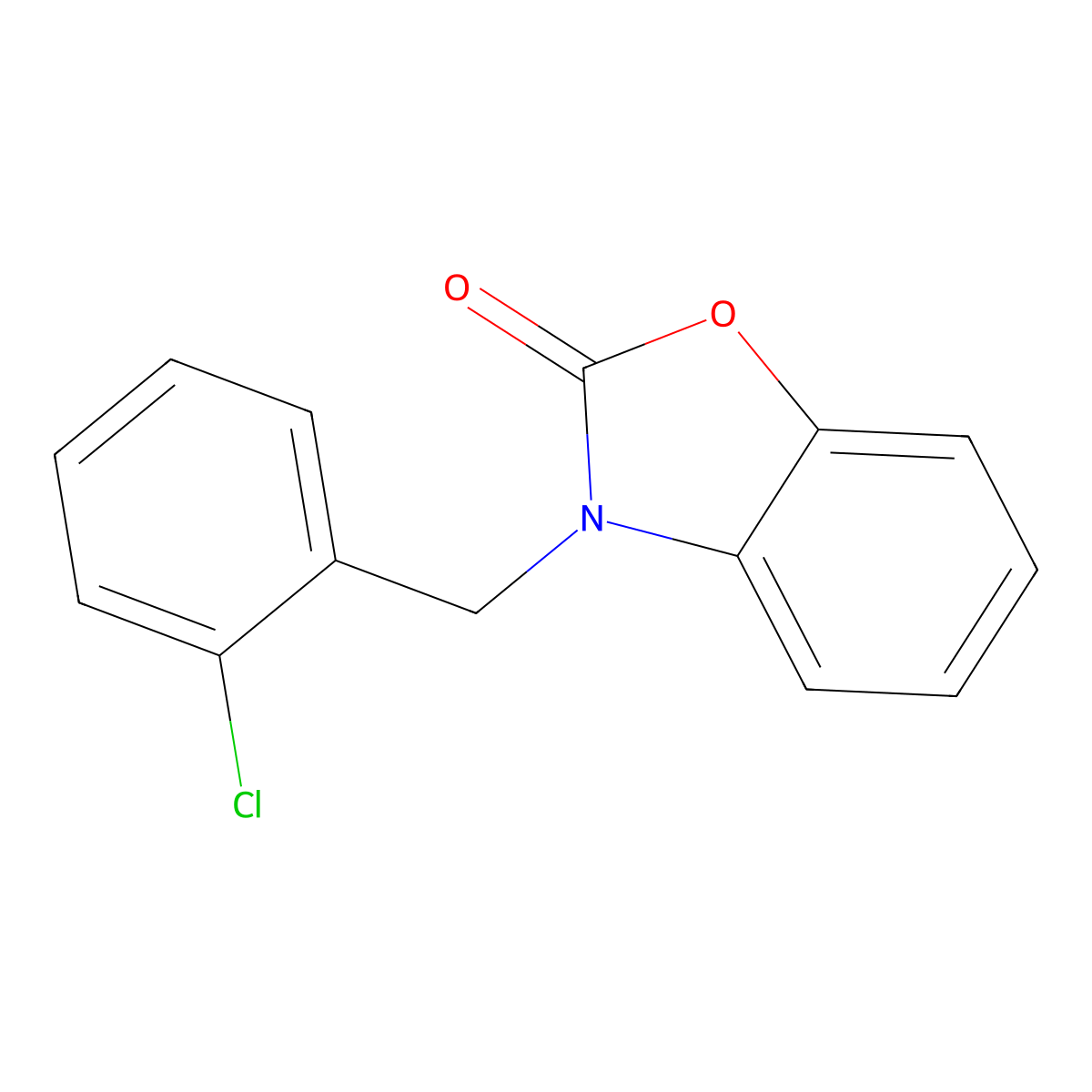 3-(2-chlorobenzyl)-1,3-benzoxazol-2(3H)-one molecular structure, CAS 609335-17-3