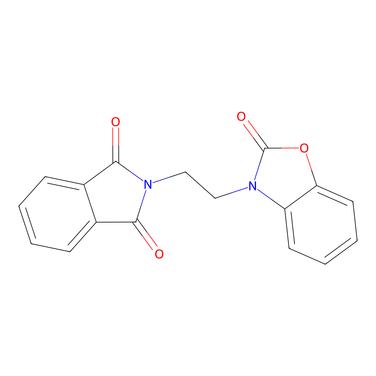 2-[2-(2-oxo-1,3-benzoxazol-3(2H)-yl)ethyl]-1H-isoindole-1,3(2H)-dione molecular structure, CAS 609335-19-5