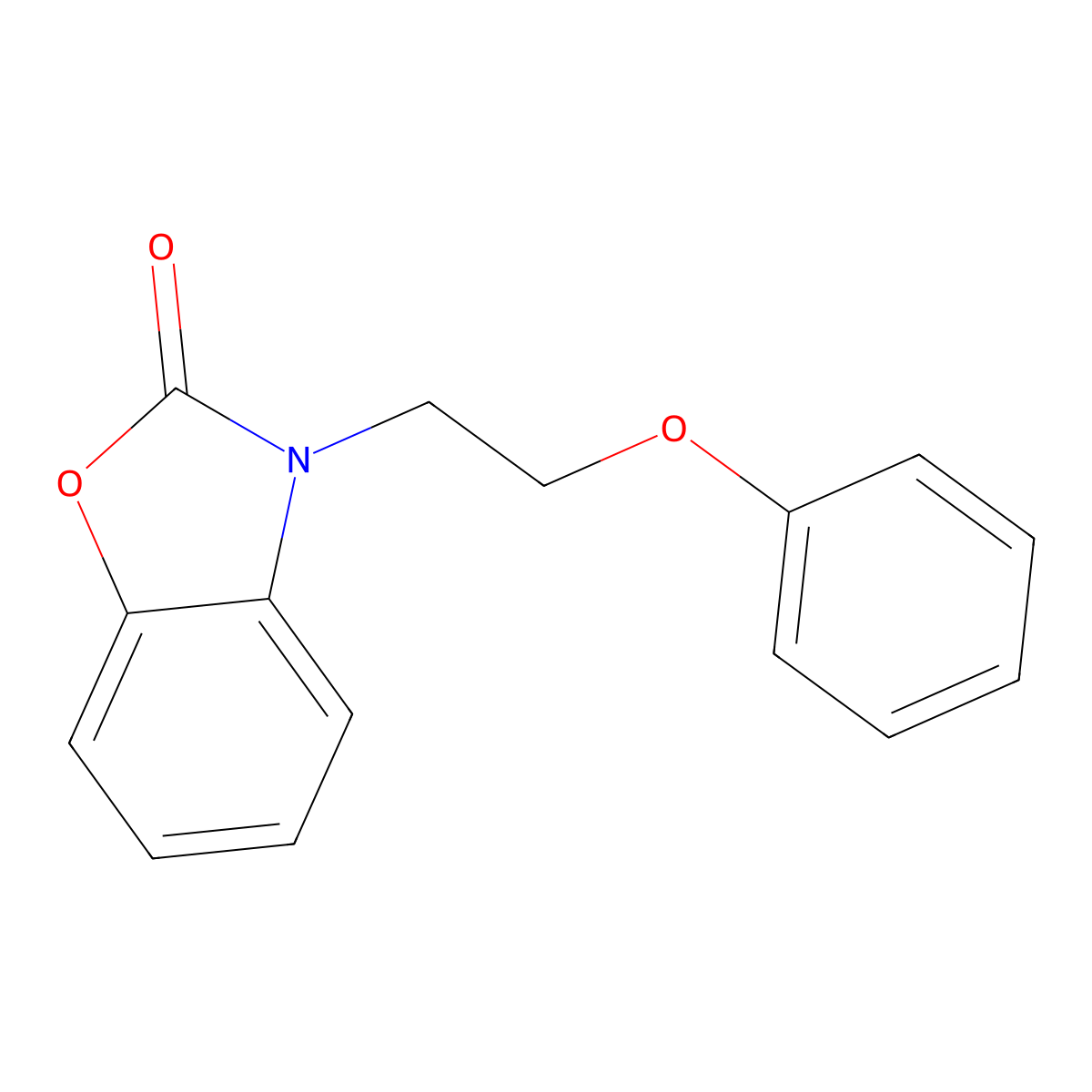 3-(2-phenoxyethyl)-1,3-benzoxazol-2(3H)-one molecular structure, CAS 609335-21-9