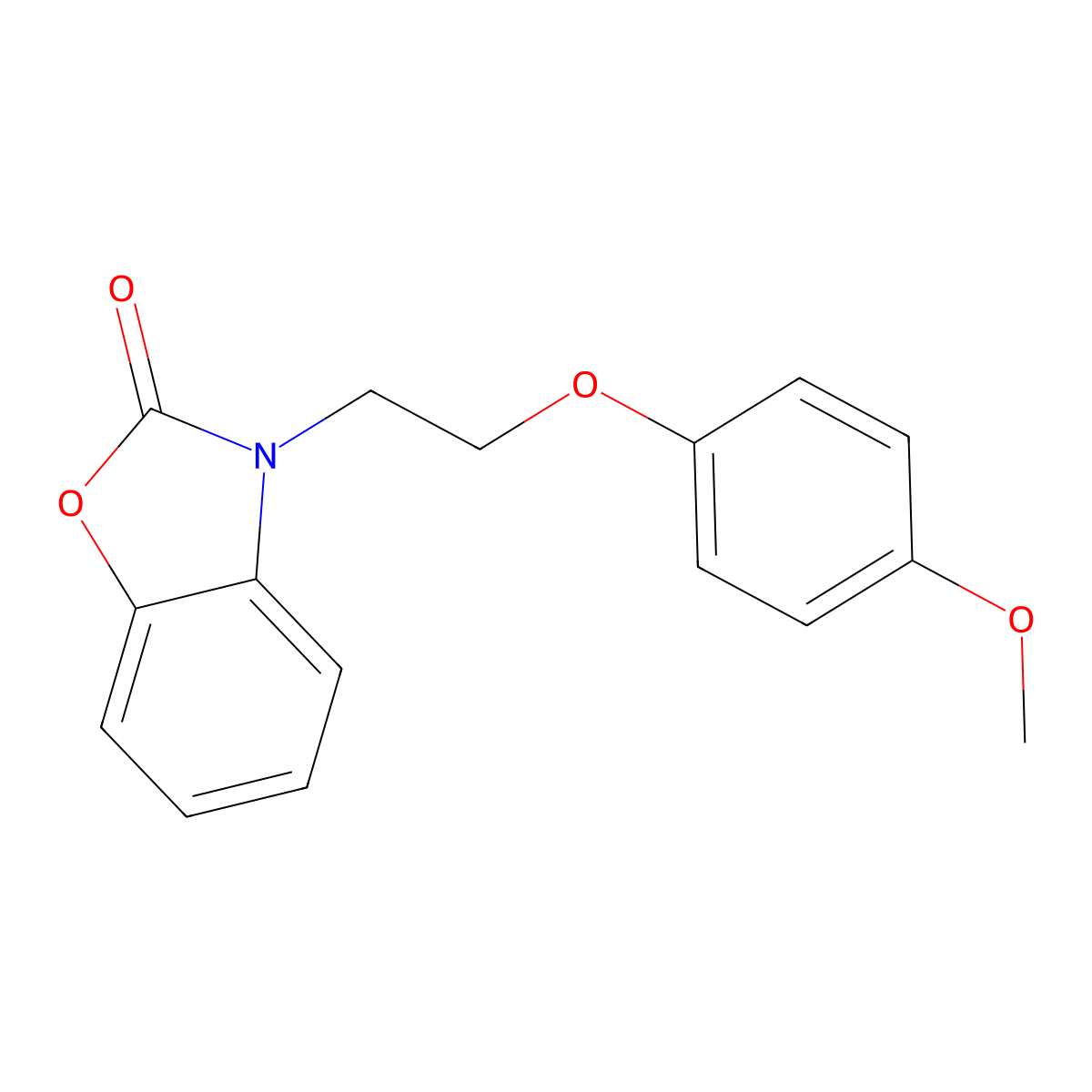 3-[2-(4-methoxyphenoxy)ethyl]-1,3-benzoxazol-2(3H)-one molecular structure, CAS 609335-22-0
