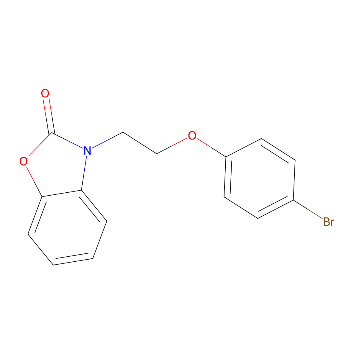 3-[2-(4-Bromophenoxy)ethyl]-1,3-benzoxazol-2-one molecular structure, CAS 609335-24-2