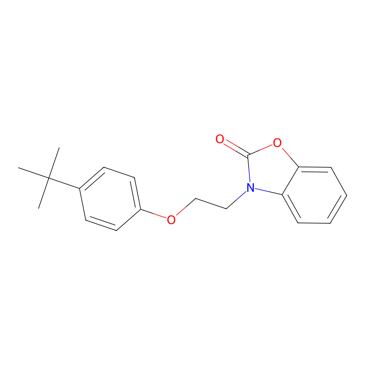 3-(2-(4-(tert-butyl)phenoxy)ethyl)benzo[d]oxazol-2(3H)-one molecular structure, CAS 609335-25-3