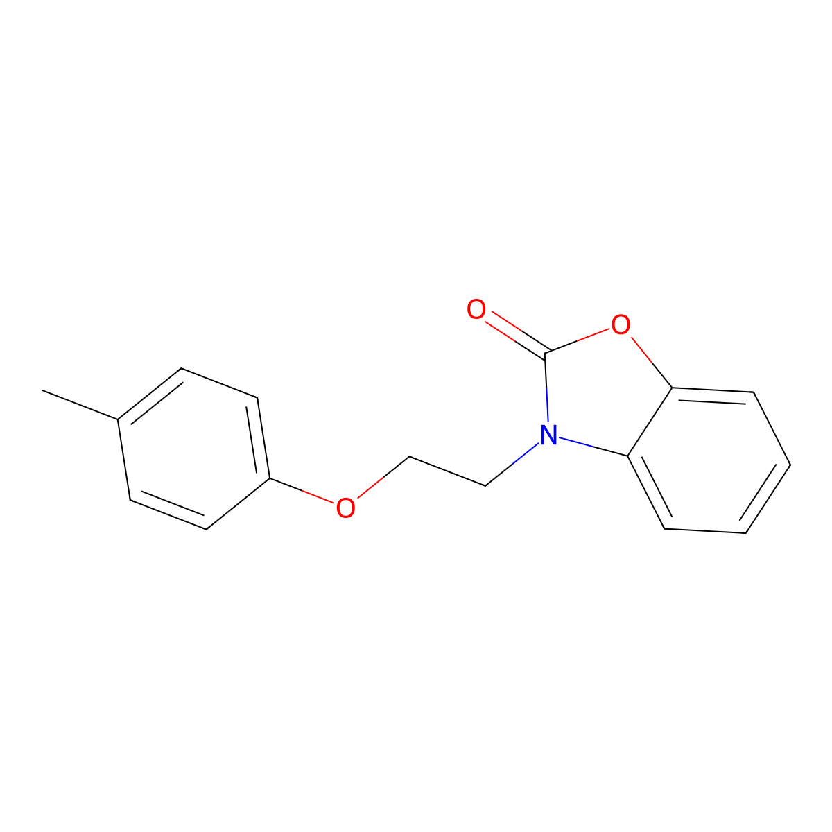 3-[2-(4-Methylphenoxy)ethyl]-1,3-benzoxazol-2-one molecular structure, CAS 609335-26-4