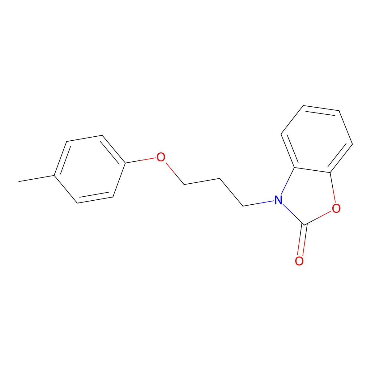 3-(3-p-Tolyloxy-propyl)-3H-benzooxazol-2-one molecular structure, CAS 609335-34-4