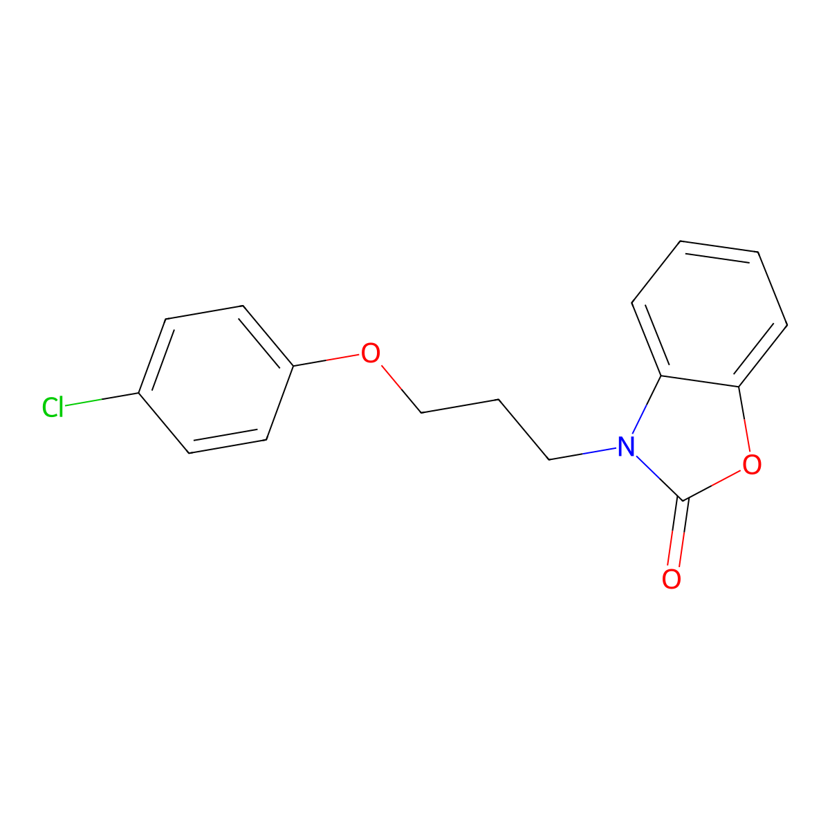 3-[3-(4-chlorophenoxy)propyl]-1,3-benzoxazol-2(3H)-one molecular structure, CAS 609335-35-5