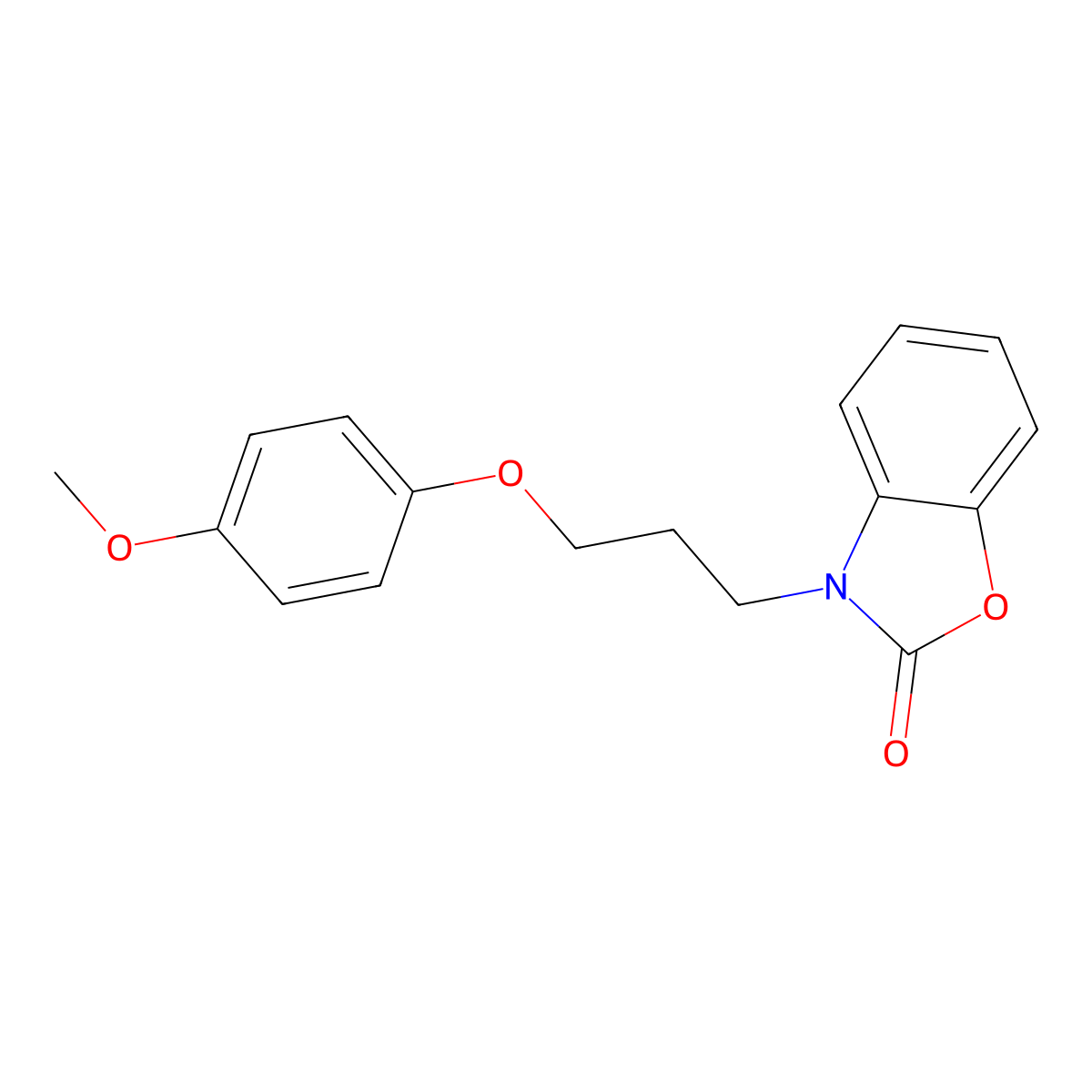 3-[3-(4-Methoxy-phenoxy)-propyl]-3H-benzooxazol-2-one molecular structure, CAS 609335-37-7