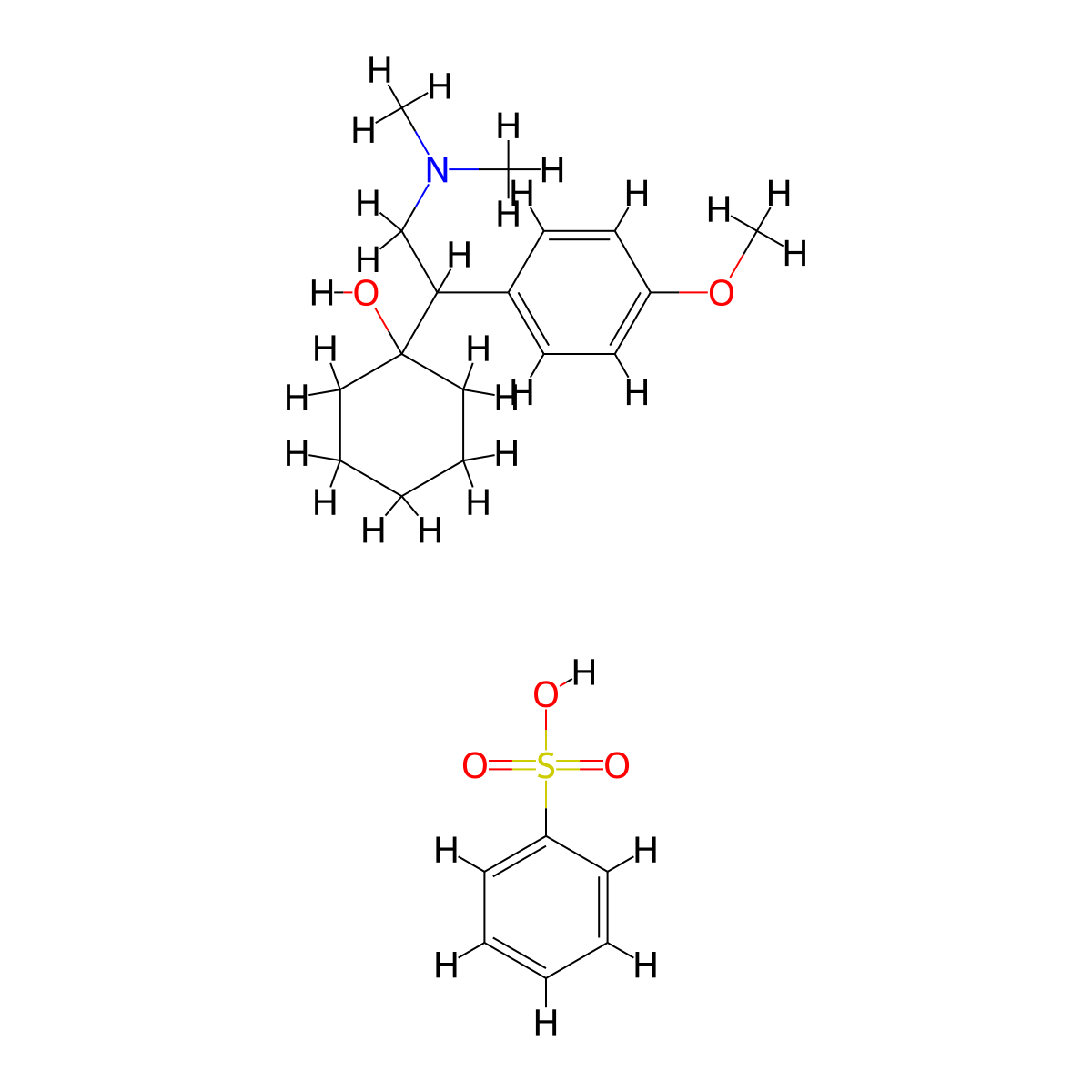 Venlafaxine Besylate molecular structure, CAS 609345-58-6