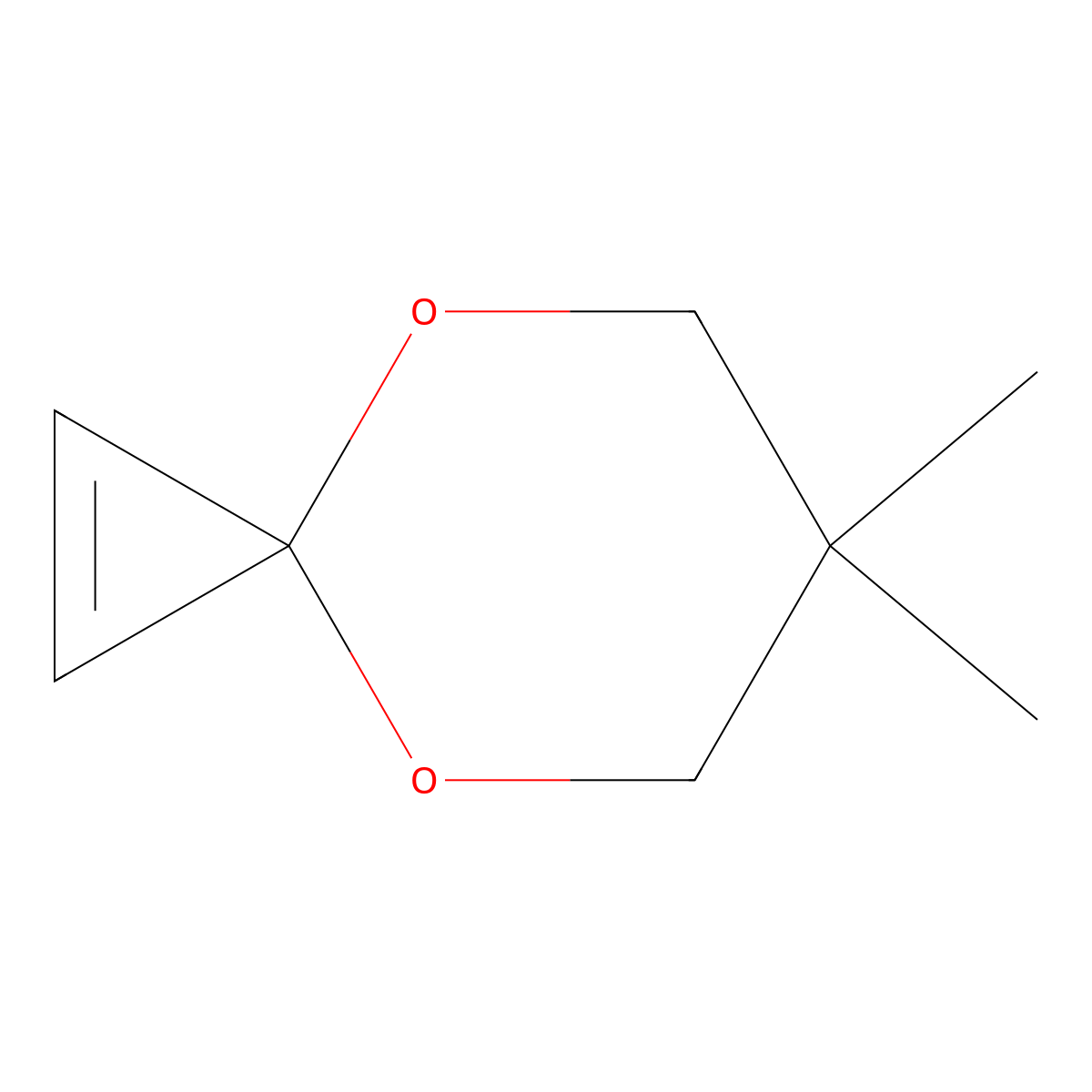 6,6-Dimethyl-4,8-dioxaspiro(2.5)oct-1-ene molecular structure, CAS 60935-22-0