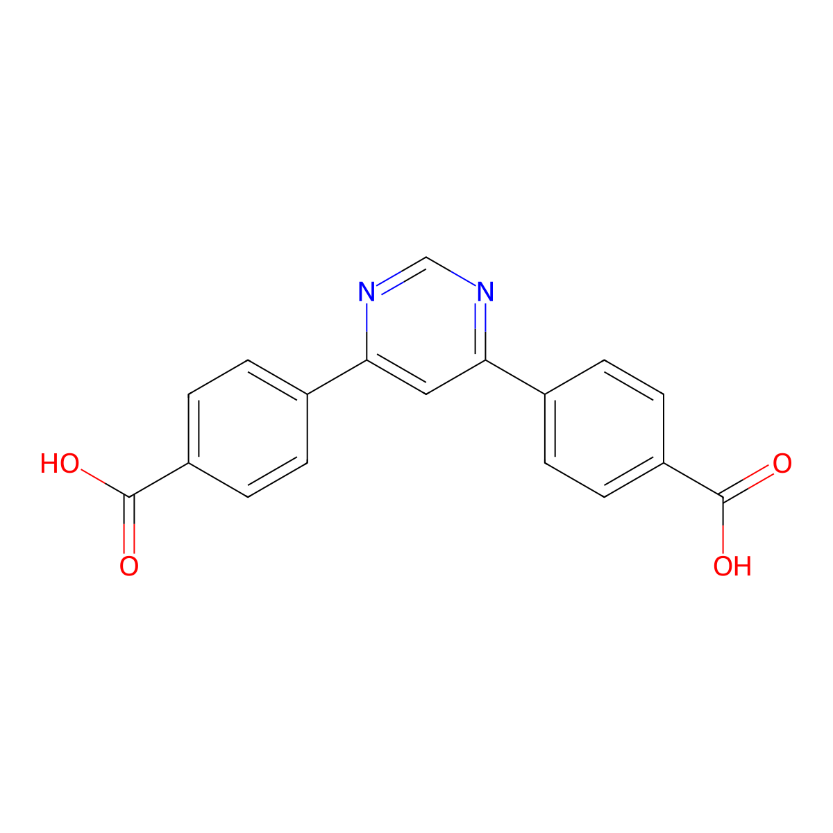 4,6-DI(4-Carboxyphenyl)pyrimidine molecular structure, CAS 609356-00-5