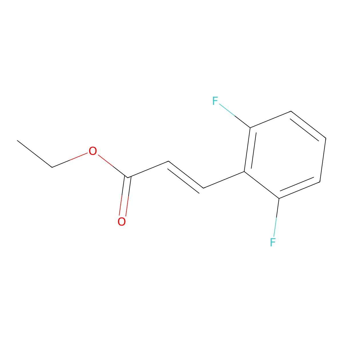 Ethyl (2E)-3-(2,6-difluorophenyl)prop-2-enoate molecular structure, CAS 609359-56-0