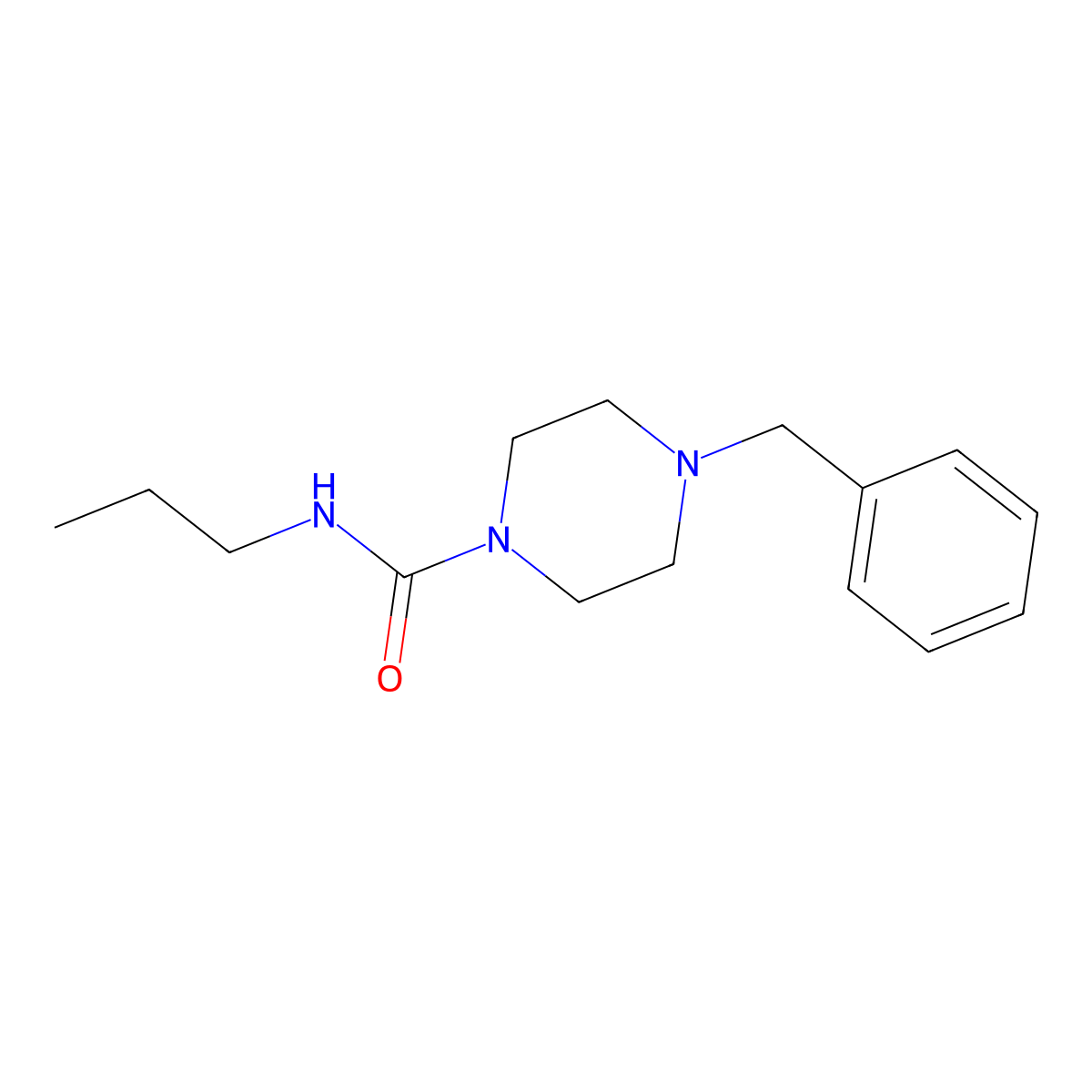 4-benzyl-N-propylpiperazine-1-carboxamide molecular structure, CAS 609360-49-8